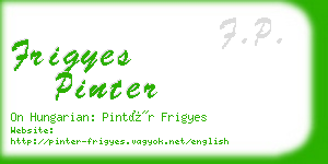 frigyes pinter business card